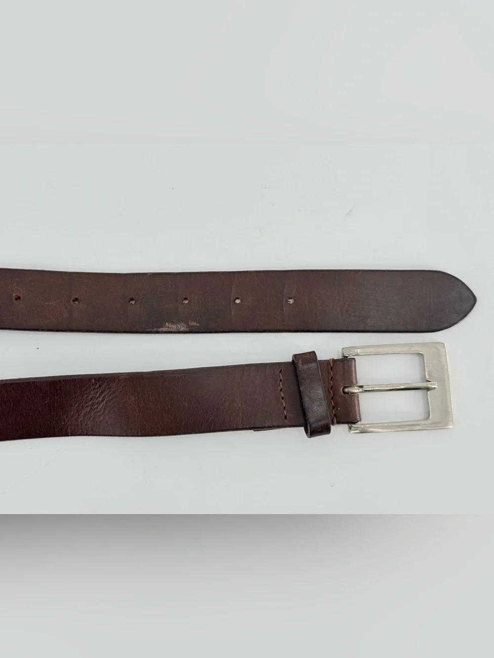 Vintage Brown Leather Belt 90s Y2K 36